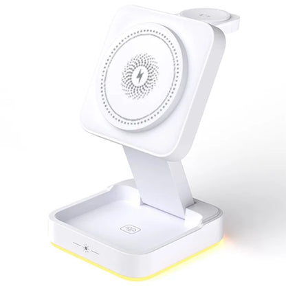 LHT-69 Phone Watch Earphone 3-in-1 Desktop Charging Stand Foldable Magnetic Wireless Charger