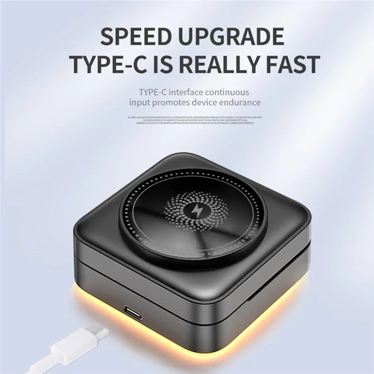 LHT-69 Phone Watch Earphone 3-in-1 Desktop Charging Stand Foldable Magnetic Wireless Charger