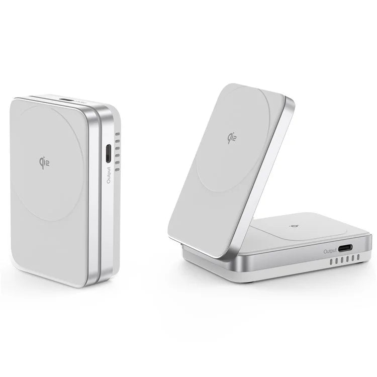 YF-M29 Qi2 Certified 2-in-1 15W Magnetic Wireless Charger with Aluminum Alloy Frame for Earbuds  /  iPhone