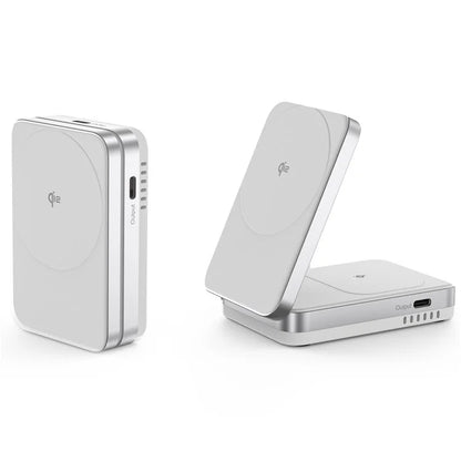 YF-M29 Qi2 Certified 2-in-1 15W Magnetic Wireless Charger with Aluminum Alloy Frame for Earbuds  /  iPhone