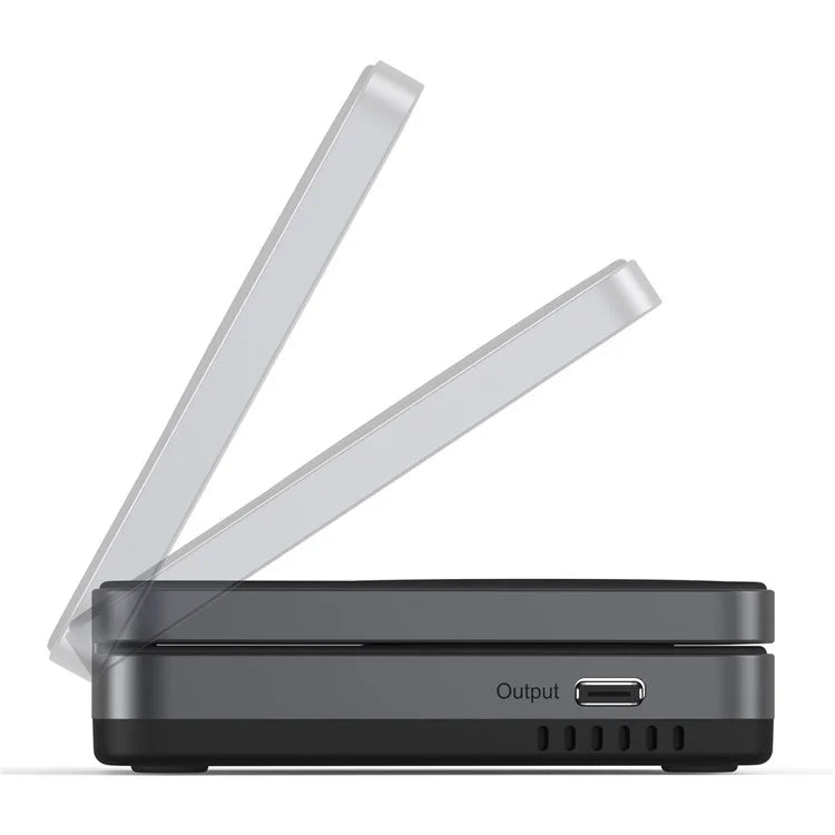 YF-M29 Qi2 Certified 2-in-1 15W Magnetic Wireless Charger with Aluminum Alloy Frame for Earbuds  /  iPhone
