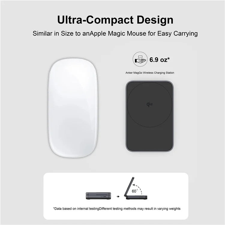 YF-M29 Qi2 Certified 2-in-1 15W Magnetic Wireless Charger with Aluminum Alloy Frame for Earbuds  /  iPhone