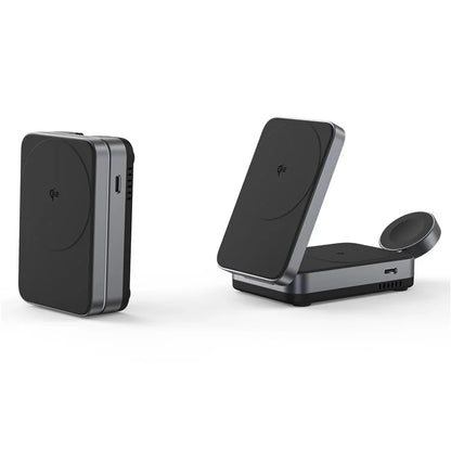 YF-M27 Qi2 Certified 3-in-1 15W Magnetic Wireless Charger with Aluminum Alloy Frame for Earbuds  /  Apple Watch  /  iPhone