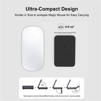 YF-M27 Qi2 Certified 3-in-1 15W Magnetic Wireless Charger with Aluminum Alloy Frame for Earbuds  /  Apple Watch  /  iPhone