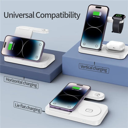 B-18C 3 in 1 Wireless Charger 15W Fast Charging Station Charger Stand for Apple Watch, Iphone, AirPods
