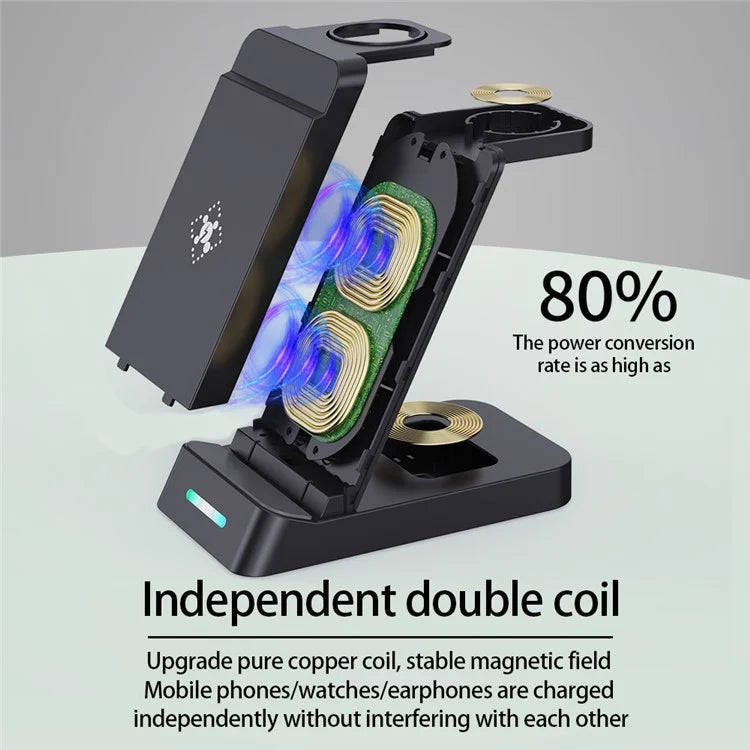 B-20A Wireless Charger for Samsung Galaxy Phone  /  Watch  /  Buds 3 in 1 Wireless Charger Stand Dock Station