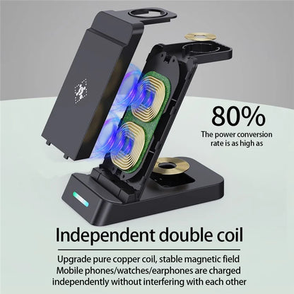 B-20A Wireless Charger for Samsung Galaxy Phone  /  Watch  /  Buds 3 in 1 Wireless Charger Stand Dock Station
