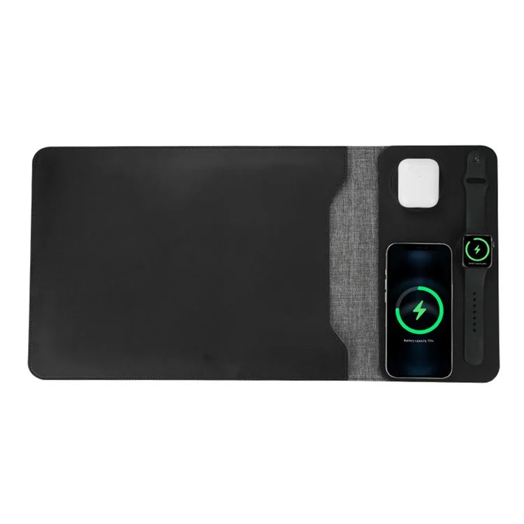 FLD-F8 5-in-1 Notebook Bag Tablet Laptop Sleeve Bag Mouse Pad Wireless Charger