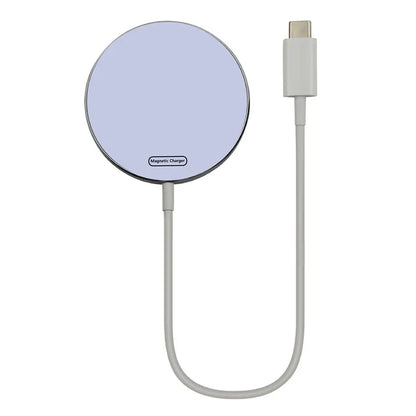 C12 Type-C Cable Round Magnetic Wireless Charger Phone Charging Pad