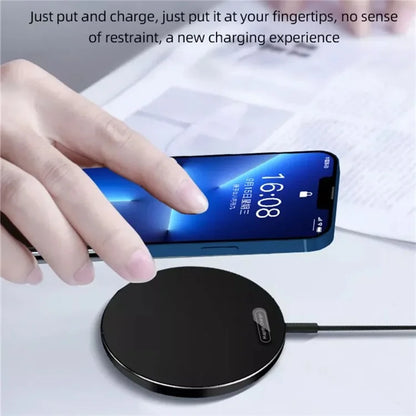 C12 Type-C Cable Round Magnetic Wireless Charger Phone Charging Pad