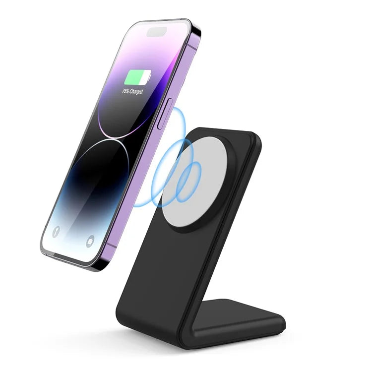 M2 15W Wireless Charging Stand for iPhone 12 / 13 / 14 / 15 Series Magnetic Wireless Charger (CE FCC ROHS UKCA) / White