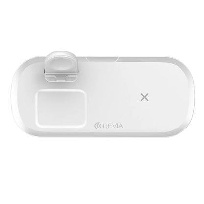 DEVIA Smart Series Wireless Charger 3-in-1 15W Fast Charging Station for Phone / Watch / Earphone