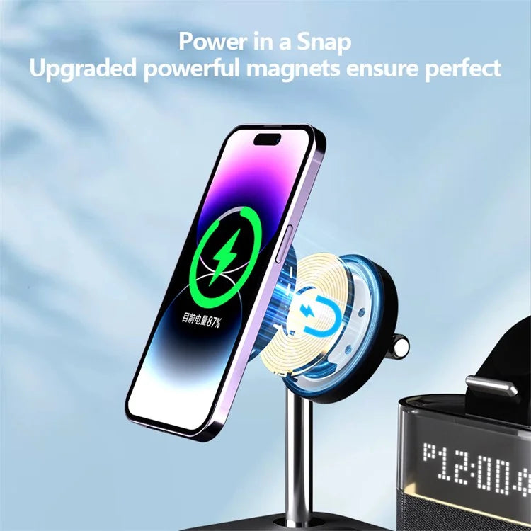 C09 Cell Phone Magnetic Wireless Charger Multi-Function Charging Station for Headset, Watch