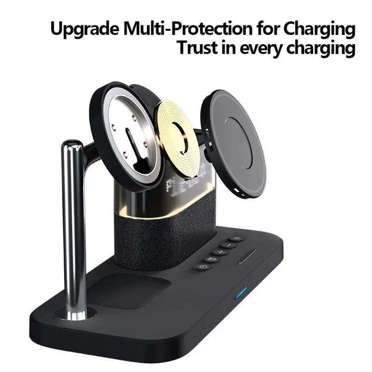 C09 Cell Phone Magnetic Wireless Charger Multi-Function Charging Station for Headset, Watch