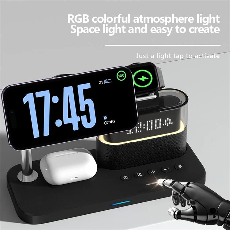 C09 Cell Phone Magnetic Wireless Charger Multi-Function Charging Station for Headset, Watch