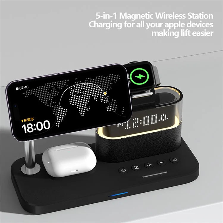 C09 Cell Phone Magnetic Wireless Charger Multi-Function Charging Station for Headset, Watch