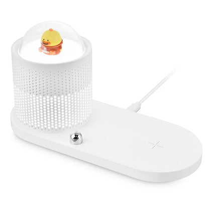 ICARER FAMILY Touch Sensor Cartoon Night Light Wireless Charger Pad for Mobile Phone