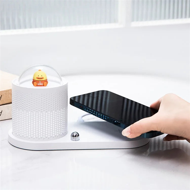ICARER FAMILY Touch Sensor Cartoon Night Light Wireless Charger Pad for Mobile Phone