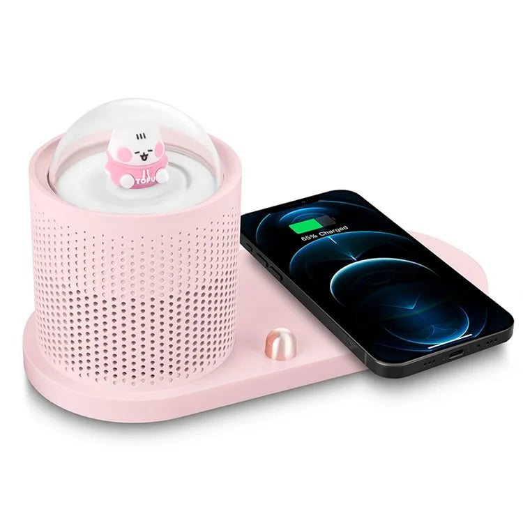 ICARER FAMILY Touch Sensor Cartoon Night Light Wireless Charger Pad for Mobile Phone