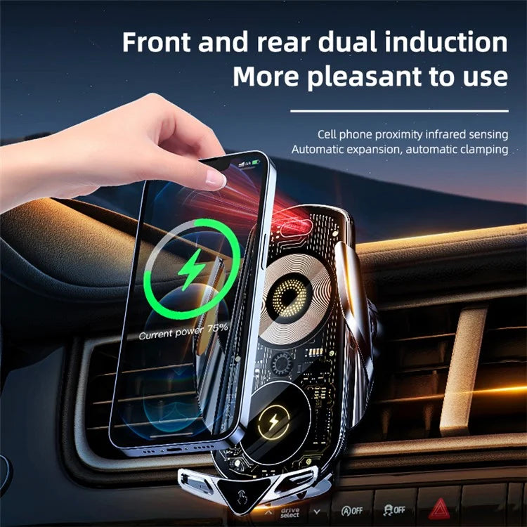 C19 Magnetic Phone Mount Car Air Vent Phone Holder Wireless Charger