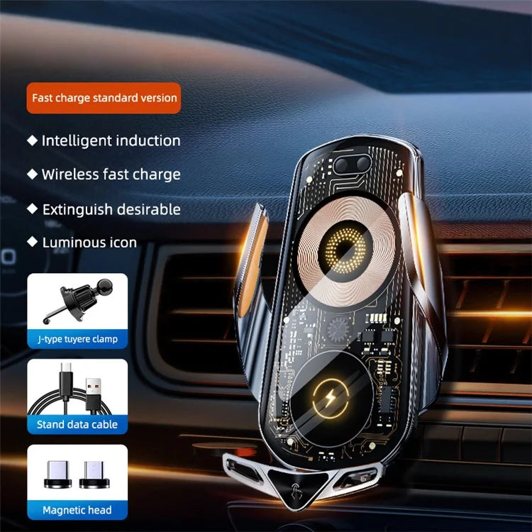 C19 Magnetic Phone Mount Car Air Vent Phone Holder Wireless Charger