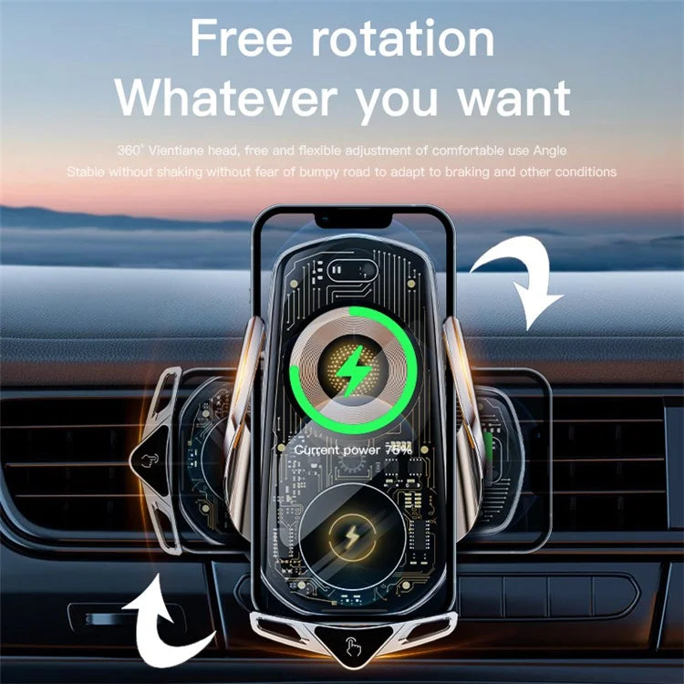 C19 Magnetic Phone Mount Car Air Vent Phone Holder Wireless Charger