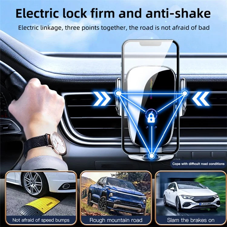 C6 Magnetic Wireless Car Charger Air Vent Car Phone Mount for 5.4-7.2 inch Phones