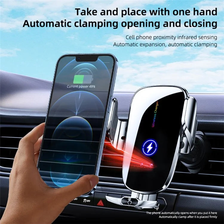 C6 Magnetic Wireless Car Charger Air Vent Car Phone Mount for 5.4-7.2 inch Phones