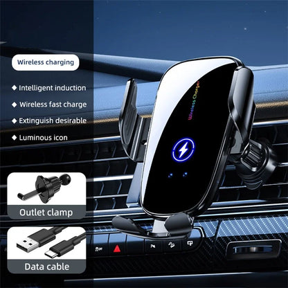 C5 Car Air Vent Phone Mount Wireless Phone Charger Cell Phone Bracket