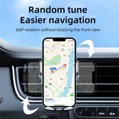 C5 Car Air Vent Phone Mount Wireless Phone Charger Cell Phone Bracket