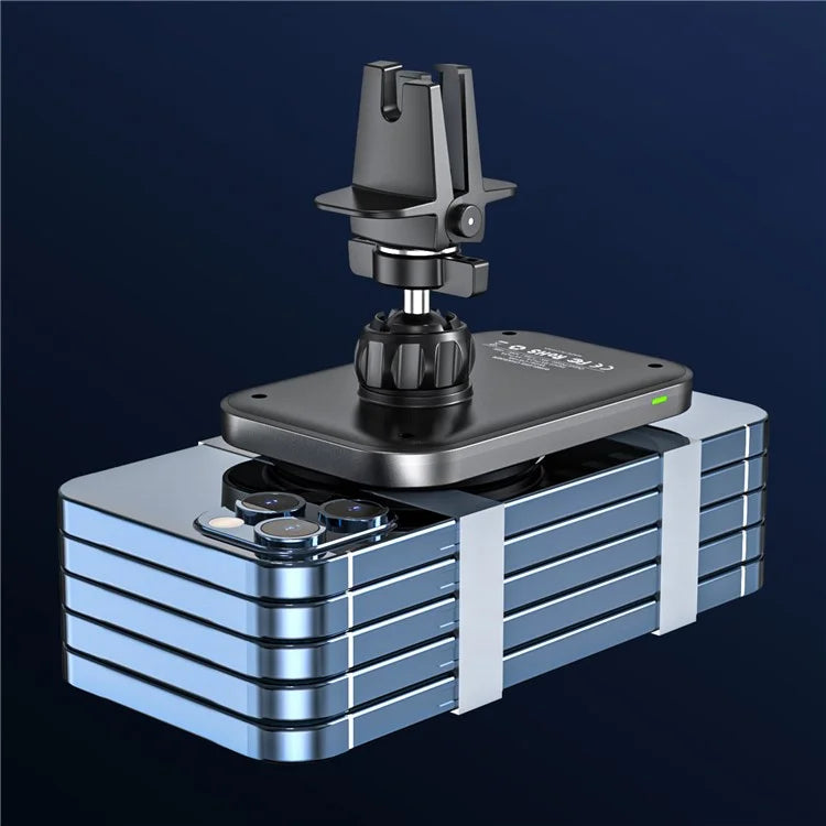 CW19S 360 Degree Rotation Car Air Vent Clip Magnetic Wireless Charger Bracket for Mobile Phone