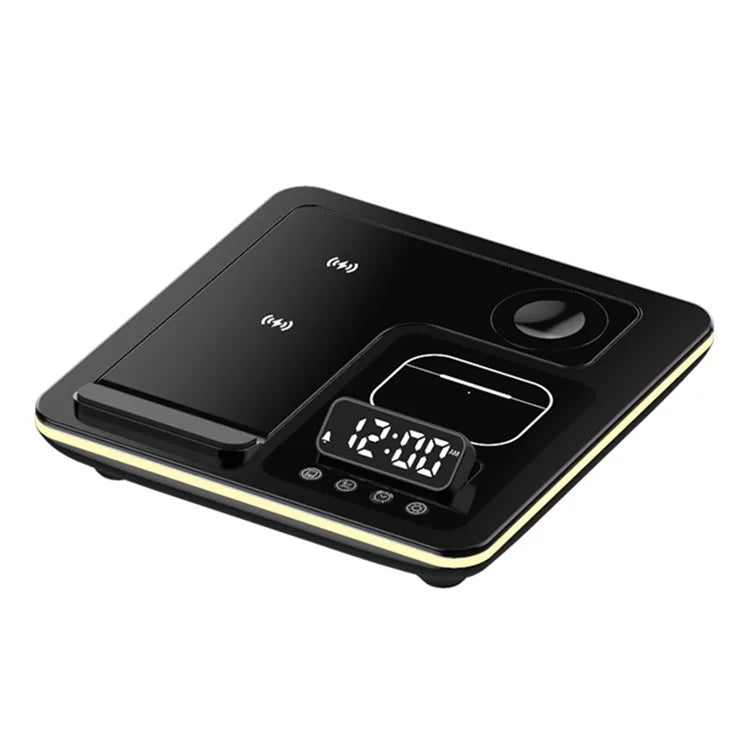 A93 Foldable Wireless Charger Alarm Clock Lifting Design Charging Pad RGB Night Light
