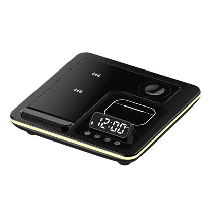 A93 Foldable Wireless Charger Alarm Clock Lifting Design Charging Pad RGB Night Light