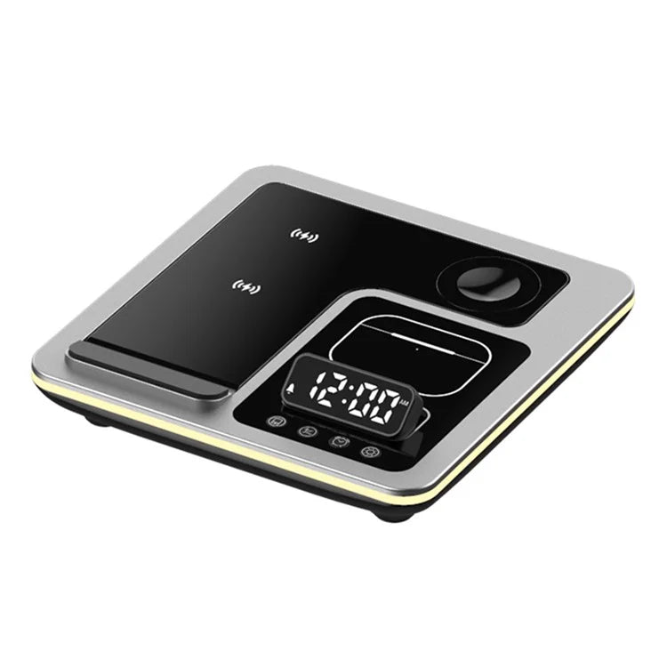 A93 Foldable Wireless Charger Alarm Clock Lifting Design Charging Pad RGB Night Light