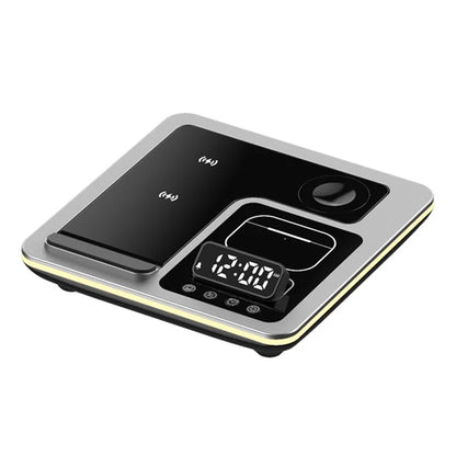 A93 Foldable Wireless Charger Alarm Clock Lifting Design Charging Pad RGB Night Light