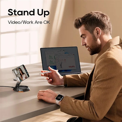 KUULAA KL-CD72 3-in-1 15W Magnetic Wireless Charging Station with Rotatable Base