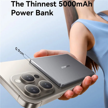 JOYROOM JR-PBM08 20W 5000mAh Magnetic Wireless Power Bank Ultra-Thin External Battery