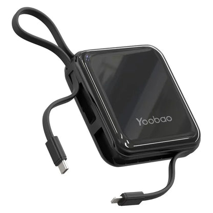 YOOBAO LK10 10000mAh Portable Phone Charger Power Bank External Battery Pack with Built-In Cables
