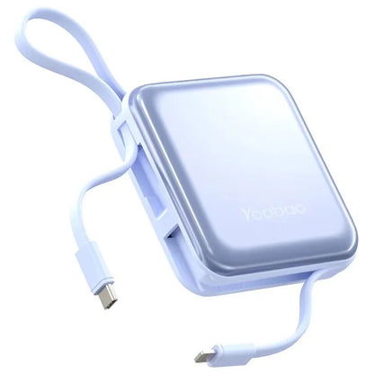 YOOBAO LK10 10000mAh Portable Phone Charger Power Bank External Battery Pack with Built-In Cables