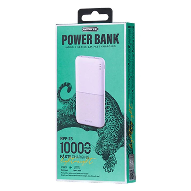 REMAX RPP-23 2.4A Fast Charging Power Bank Portable Phone Charger Battery Pack (10000mAh)