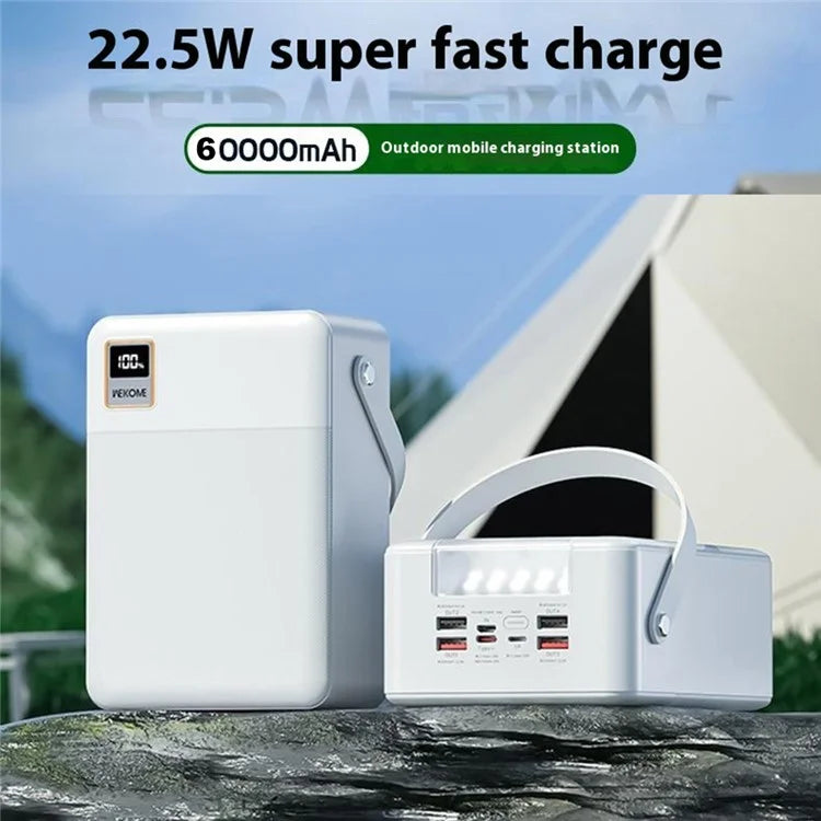 WEKOME wp-73 60000mAh Power Bank Portable 22.5W Fast Charger Battery Pack