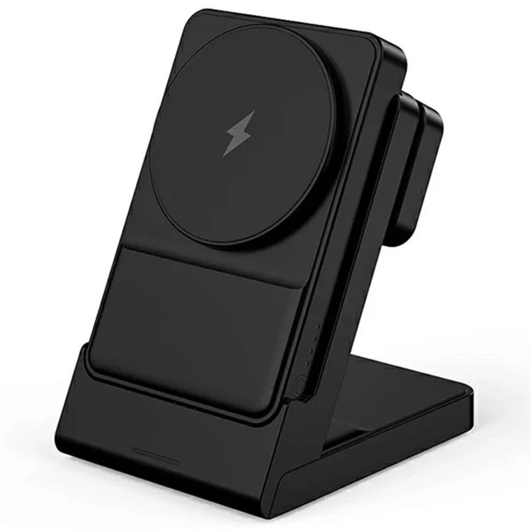 YF-P7 Watch / Earphone / Cellphone 3-in-1 Charging Stand Detachable 15W Magnetic Wireless Charger Power Bank