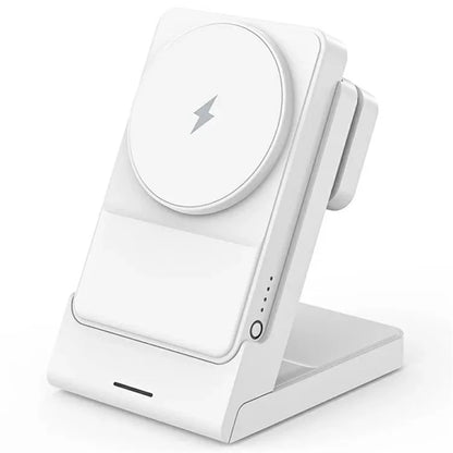 YF-P7 Watch / Earphone / Cellphone 3-in-1 Charging Stand Detachable 15W Magnetic Wireless Charger Power Bank