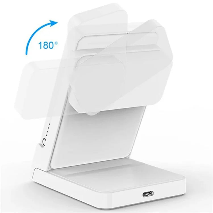YF-P7 Watch / Earphone / Cellphone 3-in-1 Charging Stand Detachable 15W Magnetic Wireless Charger Power Bank