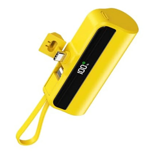 K178SS 5000mAh Type-C Plug PD 22.5W Mini Capsule Power Bank Phone Charger with 8-Pin Cable