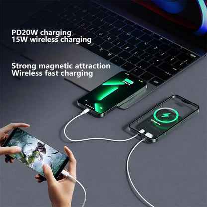 W-146 22.5W 10000mAh Power Bank Magnetic Wireless Charger Phone External Battery Pack