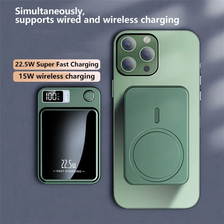 W-146 22.5W 10000mAh Power Bank Magnetic Wireless Charger Phone External Battery Pack
