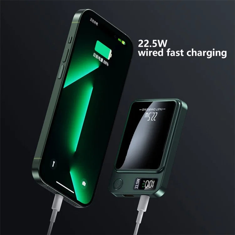 W-146 22.5W 10000mAh Power Bank Magnetic Wireless Charger Phone External Battery Pack