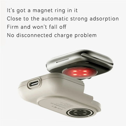 For Apple Watch Series 7 8 9 45mm / 6 5 4 SE SE (2022) SE (2023) 44mm Magnetic Wireless Charger Power Bank