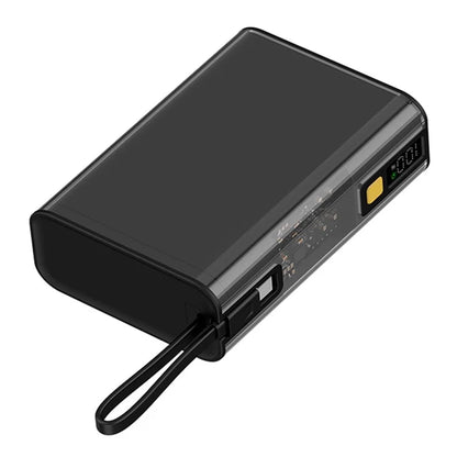 E45 20000mAh 65W Power Bank Phone Charger External Battery with Built-In Cable